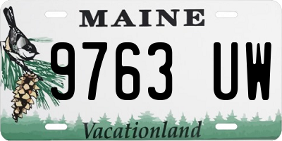 ME license plate 9763UW