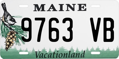 ME license plate 9763VB