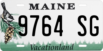 ME license plate 9764SG