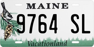 ME license plate 9764SL