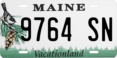 ME license plate 9764SN