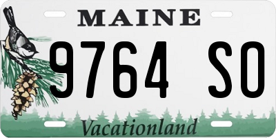 ME license plate 9764SO