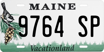 ME license plate 9764SP
