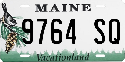 ME license plate 9764SQ