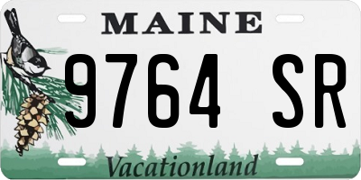 ME license plate 9764SR