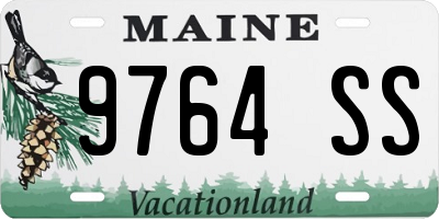 ME license plate 9764SS
