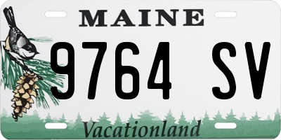 ME license plate 9764SV