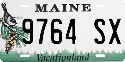 ME license plate 9764SX