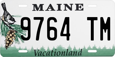 ME license plate 9764TM