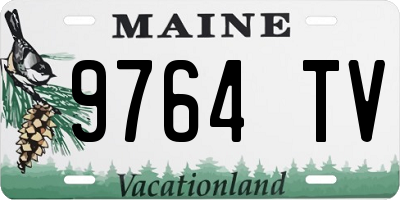 ME license plate 9764TV