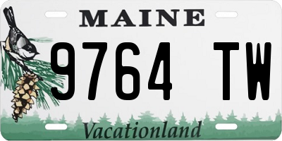ME license plate 9764TW