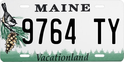 ME license plate 9764TY