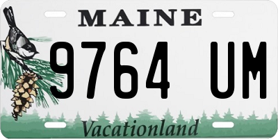 ME license plate 9764UM