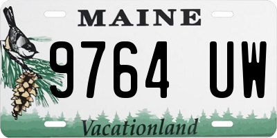 ME license plate 9764UW