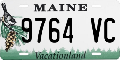 ME license plate 9764VC