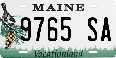 ME license plate 9765SA