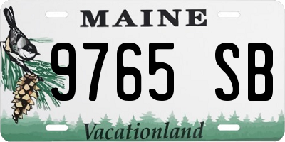 ME license plate 9765SB