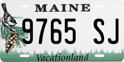 ME license plate 9765SJ