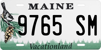 ME license plate 9765SM