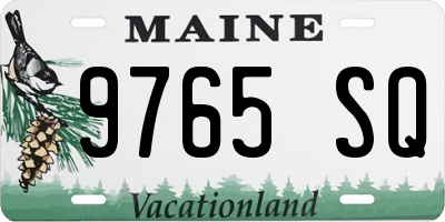 ME license plate 9765SQ