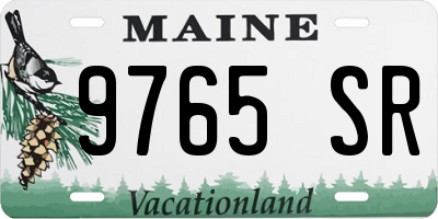 ME license plate 9765SR