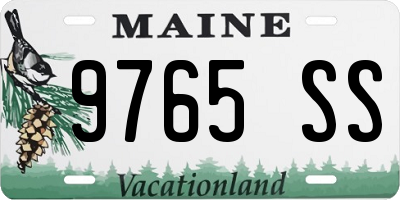 ME license plate 9765SS