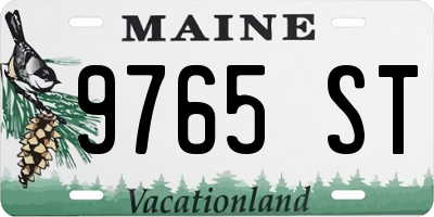 ME license plate 9765ST