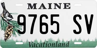 ME license plate 9765SV