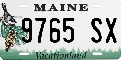 ME license plate 9765SX