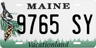 ME license plate 9765SY