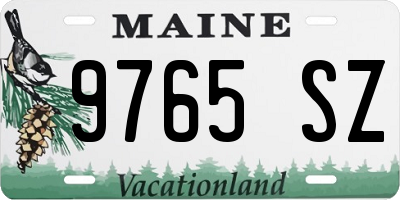 ME license plate 9765SZ