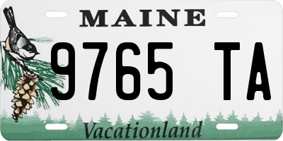 ME license plate 9765TA