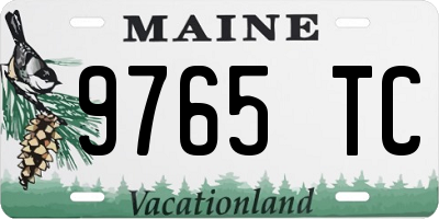 ME license plate 9765TC