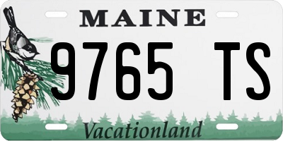 ME license plate 9765TS
