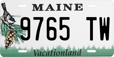 ME license plate 9765TW