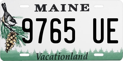 ME license plate 9765UE