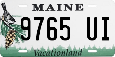 ME license plate 9765UI