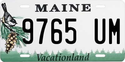 ME license plate 9765UM