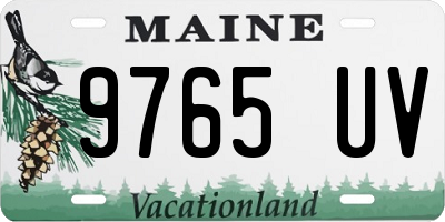 ME license plate 9765UV