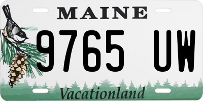 ME license plate 9765UW