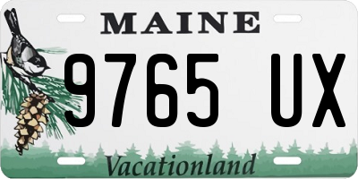 ME license plate 9765UX