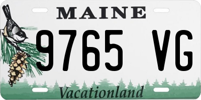 ME license plate 9765VG
