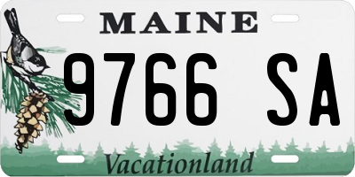 ME license plate 9766SA