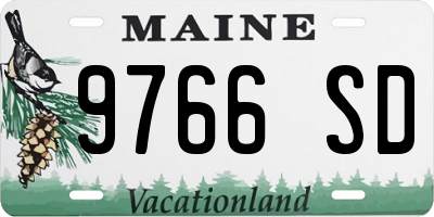 ME license plate 9766SD