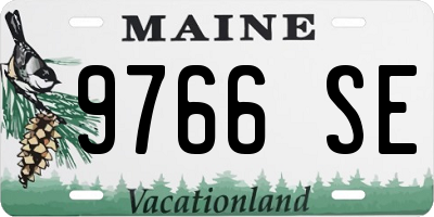 ME license plate 9766SE