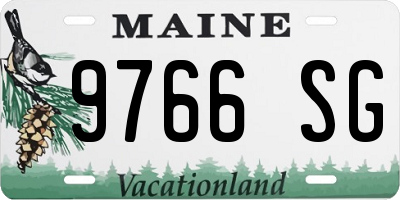 ME license plate 9766SG