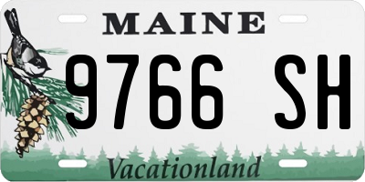 ME license plate 9766SH