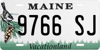 ME license plate 9766SJ