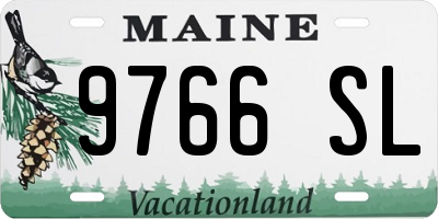 ME license plate 9766SL