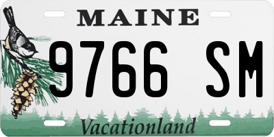 ME license plate 9766SM